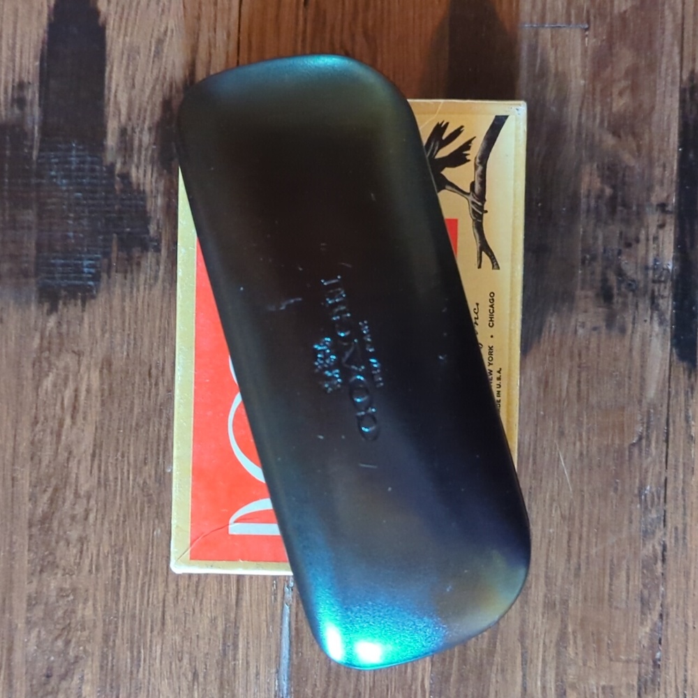 COACH Signature Eyeglass Case - Black